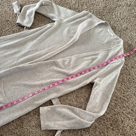 Woolovers Cashmere & Merino Luxe Dressing Gown/ Duster Cardigan Oatmeal 
Small - Picture 12 of 12
